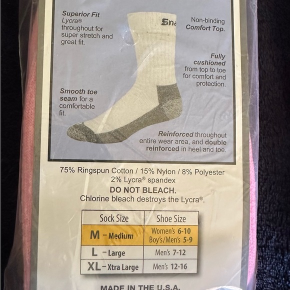 Snap-on Pink Cotton Crew Socks - Ultimate Comfort - Picture 2 of 2